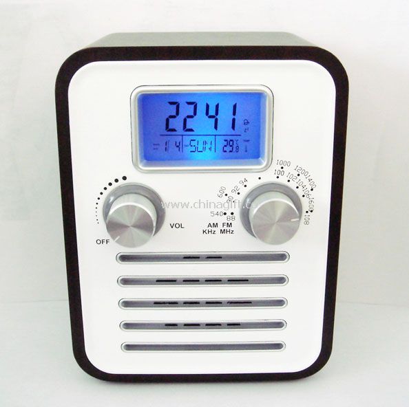Wooden Radio with Alarm Clock