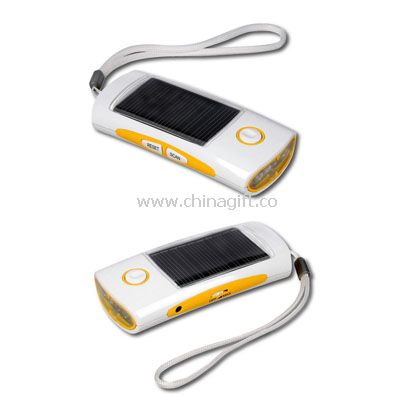 Lanyard solar flashlight