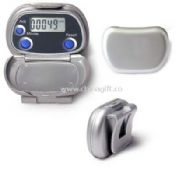 pedometer with digital LCD clock