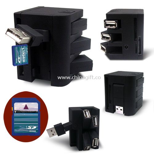 All-in-1 Card Reader with USB HUB