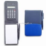 Jotter pad with 8 digital calculator and pen