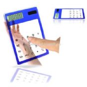 Transparent Touch Screen solar calculator