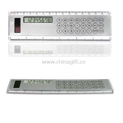 ruler with solar calculator