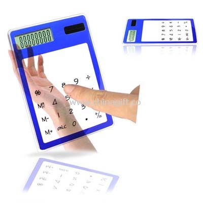 Transparent Touch Screen solar calculator