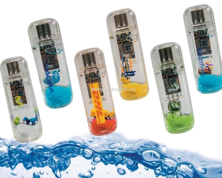 Blue liquid USB Flash Drive