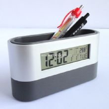 LCD clock with pen holder China