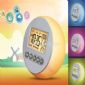 7-color changing multifunction LCD clock small pictures