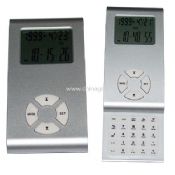Slide phone shape LCD clock with calculator