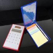 Solar calculator with note pad