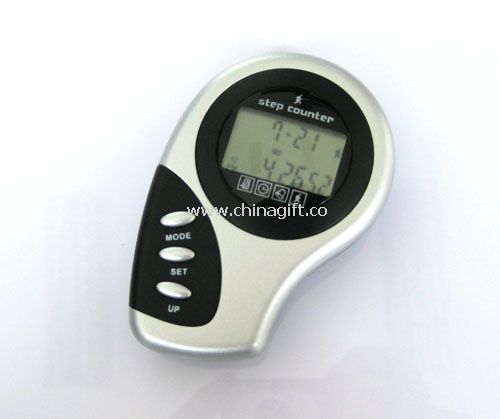 Multifunctional pedometer with Clock