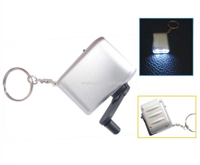 Keychain Crank Flashlight