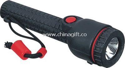 2AA Rubber Flashlight with Lanyard