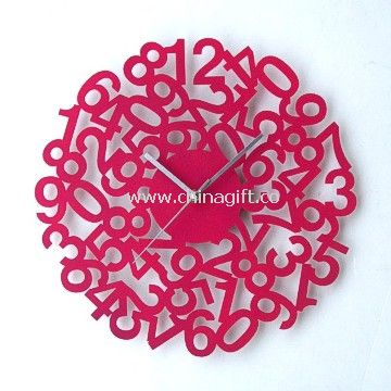 Rose Metal Number Art Wall Clock