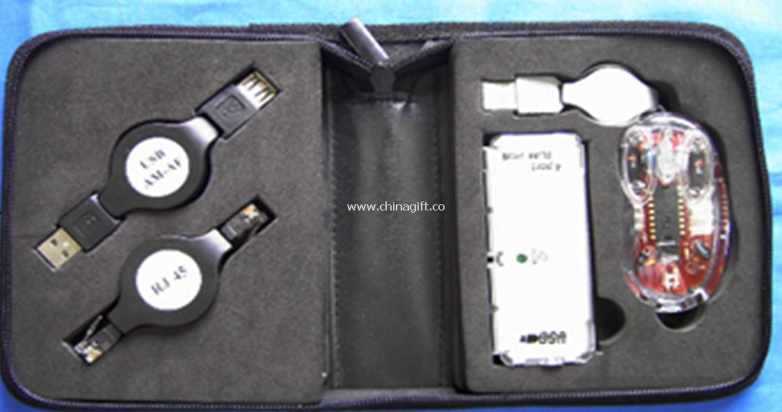 Mini USB  optical mouse Travel Kit