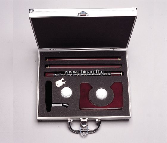 wooden PUTTER Aluminum gift box