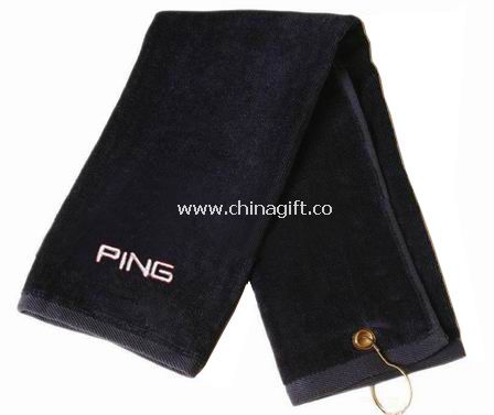 100% cotton cut velvet Golf Towel