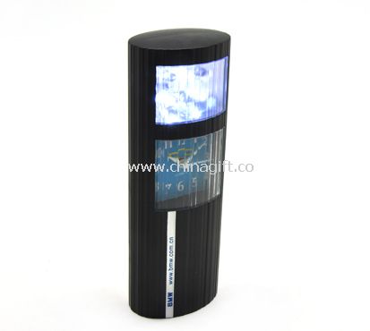 Alarm clock with LED torch