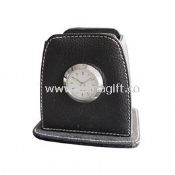 PU Leather Table Clock