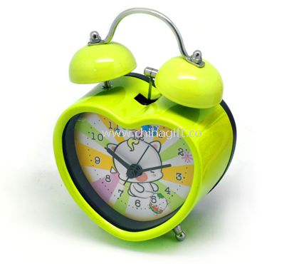 Heart shape Twin Bell Alarm Clock
