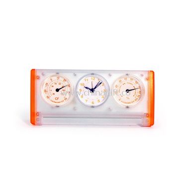 Desktop Alarm Clock with Thermometer and Hygrometer