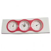 Hygrothermograph table clock