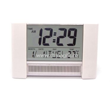 Large screen solar power LCD clock