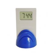 Digital clock with card holder