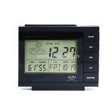 Digital alarm clock wtih weather station