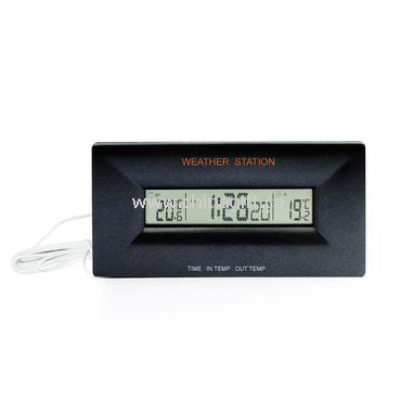 Digital clock with weather station