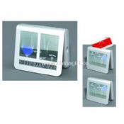 LCD clock with calendar photo frame & name card clip