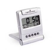 lcd travelling clock with alarm snooze temperature