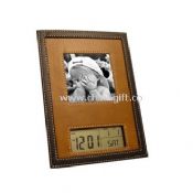 Leather Clock photo Frame