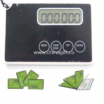 Credit card size pedometer