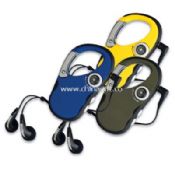 carabiner radio with FM radio with earphone and compass