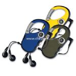 carabiner radio with FM radio with earphone and compass small picture