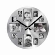 Aluminium wall clock with multi photo frame