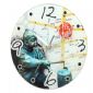 Printed glass clock small pictures