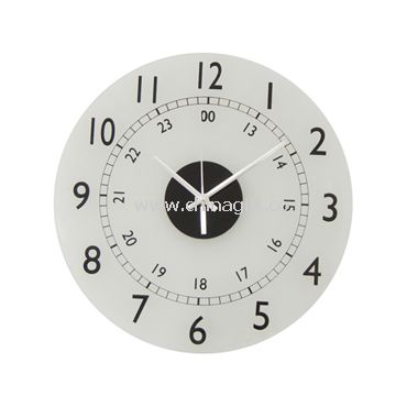 Glass wall clock