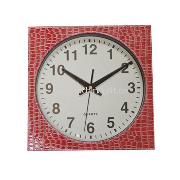 Leather wall clock