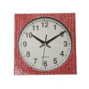 Leather wall clock