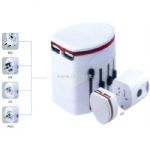 Multifunctional world adaptor with double USB hub small picture