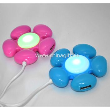 Flower USB HUB with colorful light