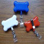 Bone shaped retractable badge holder small picture