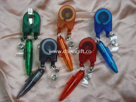 Plastic Badge holder with Pen