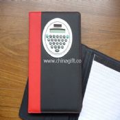 PU note book with calculator