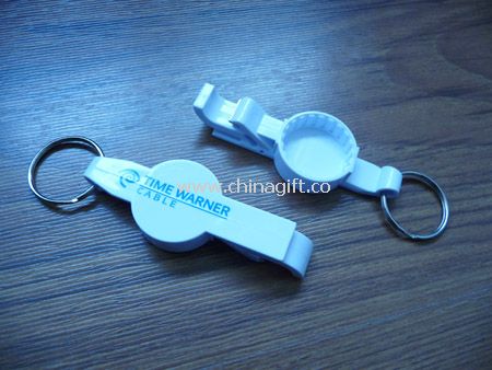 bottle and can opener with keyring