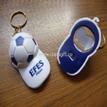 Football shape bottle opener with keychain China