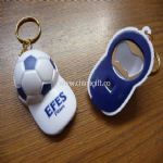 Football shape bottle opener with keychain small picture