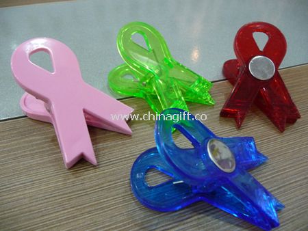 Ribbon shape magnetic clip