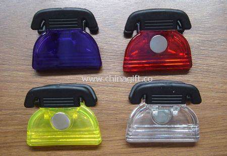 Telephone shape magnetic clip